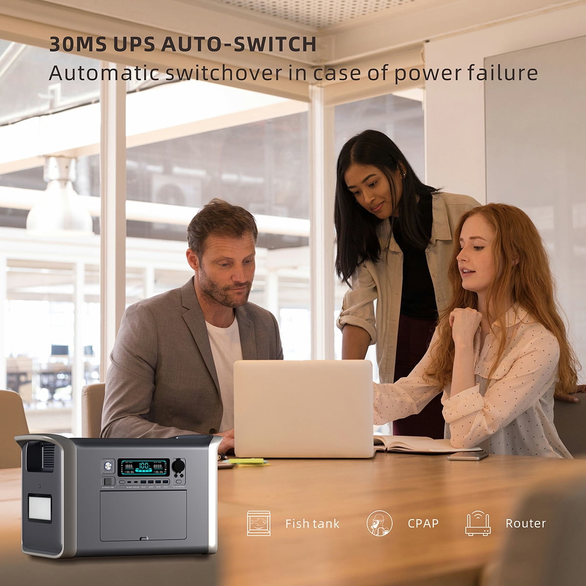 2400W 2kWh portable emergency power supply,110V,Safety battery,mobile office live streaming Cooking Barbecue Fishing Self-driving Traveling Camping Party Wedding Concert