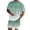 Light Green, variant on Men's Gradient Letter Print T Shirt and Shorts Set – 2 Piece Summer Outfit – Casual Short Sleeve Tee with Matching Shorts – XXS-XXXXXL