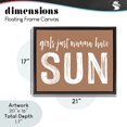 thumbnail image 4 of Stupell Industries Coastal Girls Wanna Have Sun Brown Black Floating Frame Canvas Art, 21 x 17, by Lettered and Lined, 4 of 8
