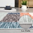 thumbnail image 7 of Memoryfield 2' x 6' Modern Geometric Patchwork Runner Rug, Washable Low-Pile Non-Slip Soft Carpet, for Kitchen, Bedroom, Gray/Orange, 7 of 7
