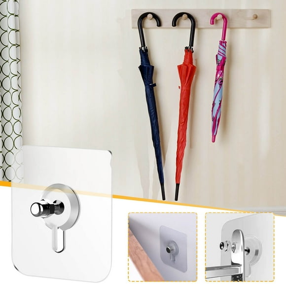 Xihbxyly Adhesivos para Tornillos Sin Dejar Rastro, Ganchos Adhesivos Sin Taladrar, Diseño de Pvc Transparente, Clavos para Pared, Ideales para Vidrio, Azulejos y Metal, Fáciles de Usar, Juego de 5 G
