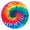 Colorful Tie Dye-2, variant on Colorful Tie Dye Pattern Round Fitted Tablecloth with Elastic Edge,Dining Table Cover Waterproof,Outdoor Round Tablecloth for Camping,Dining,Indoor and Outdoor