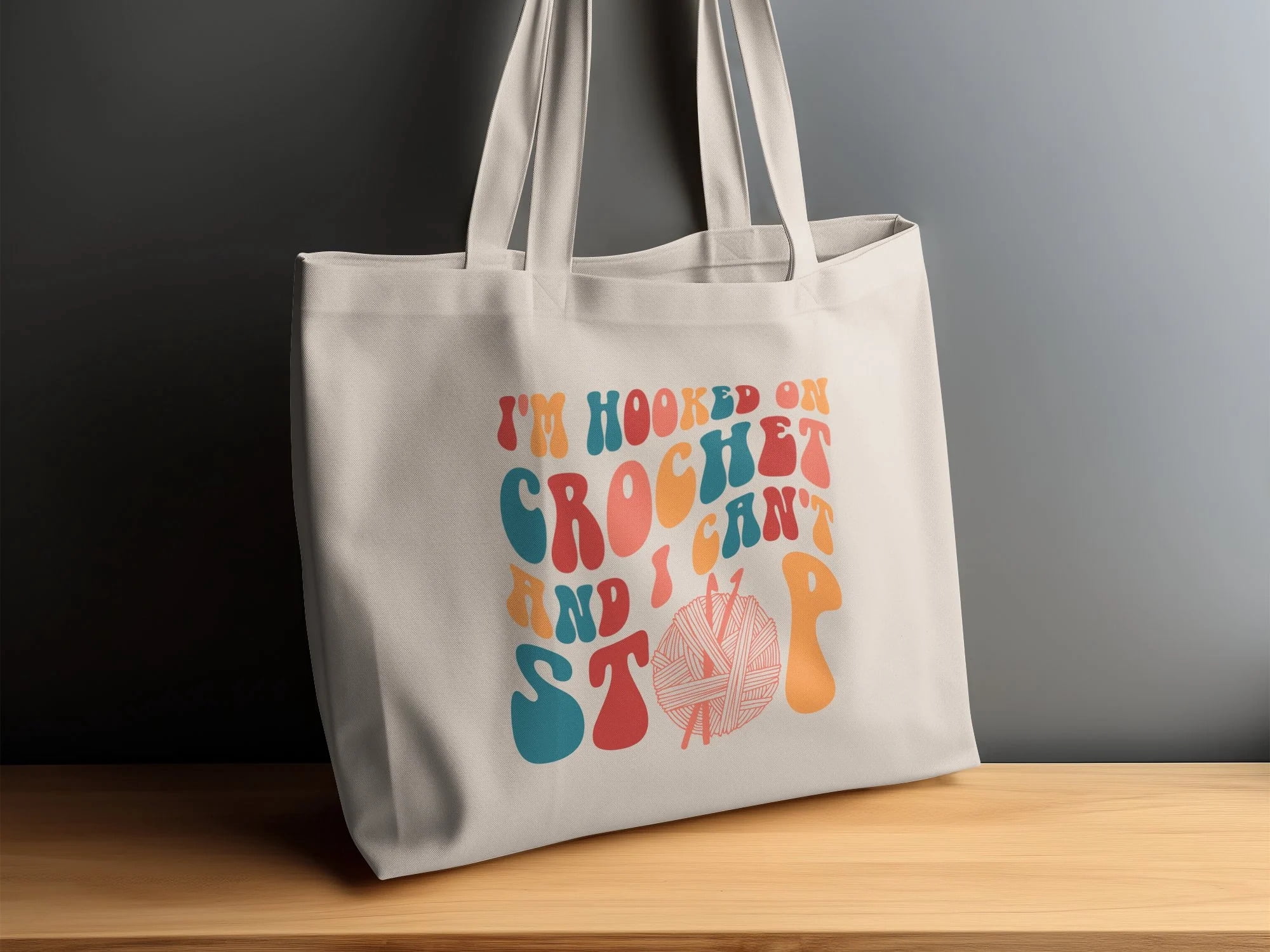 Crocheter Gift, Crocheting Yarn Tote Bag, Project Bag, Gift for Crocheter, Hobby Craft Bag