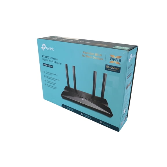 Pre-Owned TP-Link Archer AX3000 | 4 Stream Dual-Band WiFi 6 Wireless Router | up to 3 Gbps Speeds