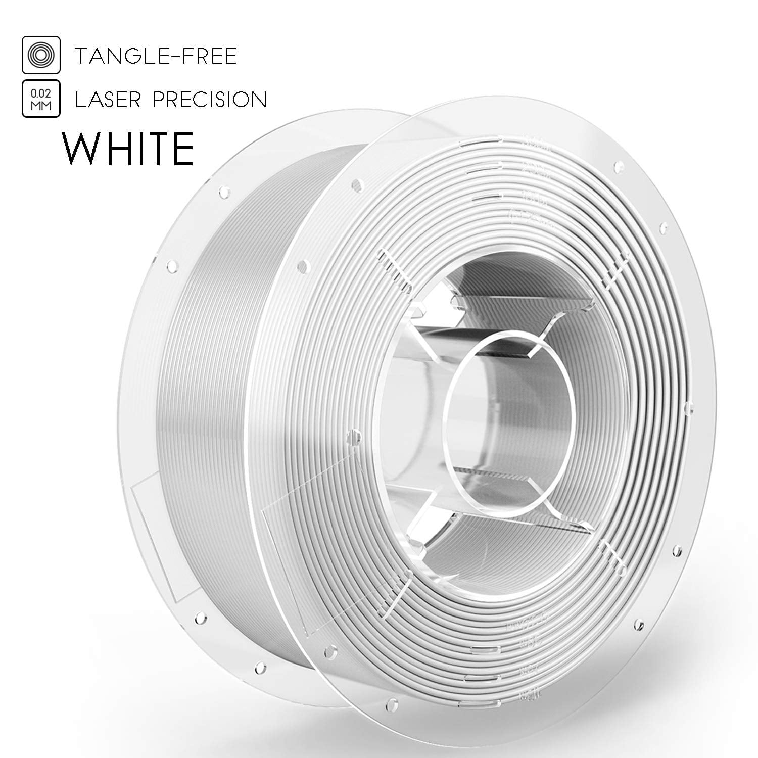Ender PLA Filament 1.75mm 3D Printer Filament PLA for 3D Printer 1kg Spool Dimensional Accuracy of +/- 0.02mm PLA White 2.2lbs 