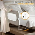 thumbnail image 4 of vikua 58in Baby Safety Rails Height Adjustable Bed Guardrail for Toddlers Single Piece, 4 of 6