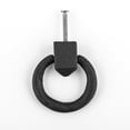 thumbnail image 6 of Renovators Supply Cabinet Pulls 2" Black Cast Iron Swing Handle Ring Drawer Pulls w/Screws, 6 of 11