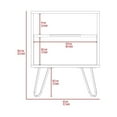 thumbnail image 6 of Atlin Designs Modern Metal Night Stand with Two Shelves in Light Oak, 6 of 6