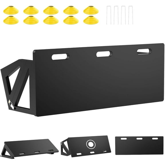 3 Angles Soccer Rebounder Board, Foldable Rebounder Soccer Wall, Portable Soccer Goal Kick Back Trainer for Passing and Bounce Back Training