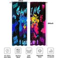 thumbnail image 4 of Gaming Curtains 42" W x 84" L Graffiti Gamepad for Gamer Boys Kids Teen Colorful Splashed Ink Cute Game Controller Playroom Living Room Bedroom Window Drapes Treatment Fabric 1 Pair, 4 of 5