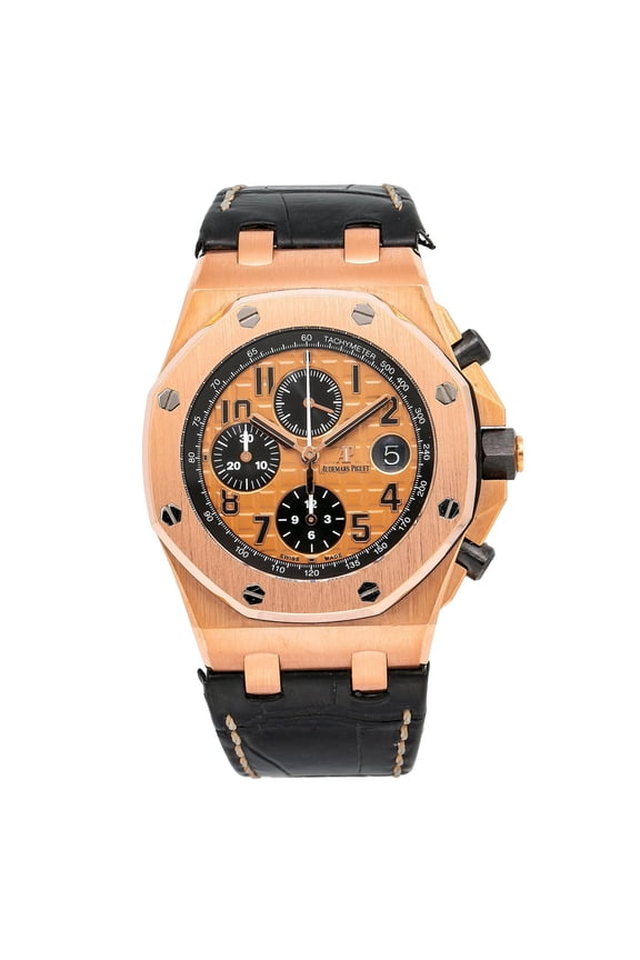 Pre-Owned Audemars Piguet Royal Oak Offshore Chronograph 42MM Rose Gold Dial 26470OR