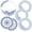 A2, variant on 40pcs Blue and White Flower Party DecorationsBlue and White Disposable Plates and Napkins for Bridal Shower Decoration Wedding Tea Party,Suitable for 20 Guests