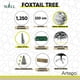 thumbnail image 5 of Árbol De Navidad A la mitad para Pared - Medio Árbol de 2.2m alto Nevado Ahorra Espacio Modelo Foxtail Premium con 1250 ramas PE/PVC Pino Navideño + Maleta Transportadora Half Christmas Tree Artego, 5 of 9