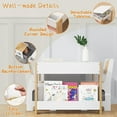 thumbnail image 3 of ChaoLink Juego de mesa y sillas para niños, mesa de actividad de madera 4 en 1 con 2 sillas, cajón de almacenamiento y tablero desmontable para dibujo, lectura, manualidades y arte, 3 of 7
