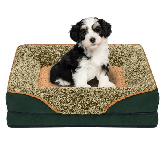 PayUSD Dog Beds for Large Medium Small Dogs Orthopedic Pet Bed Sofa Supportive Egg Crate Foam Animal Couch with Removable Washable Cover Non Skid Bottom S to XL