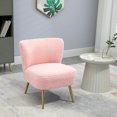 thumbnail image 2 of HOMCOM Accent Chair Side Chair for Living Room with Legs Pink, 2 of 10