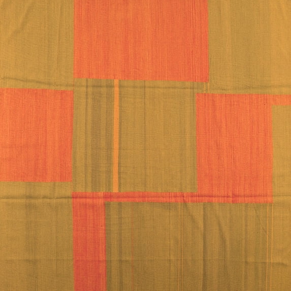 Ahgly Company Indoor Square Abstract Orange Contemporary Area Rugs, 6' Square
