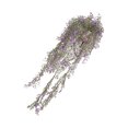 thumbnail image 3 of Bewildely Fondo de pared artificial flores colgantes planta ratán falso decoración DIY regalos de inauguración hogar patio interior Decoración Morado largo 120CM Bewildely HA065697-03, 3 of 6