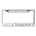 thumbnail image 1 of Mon Animal Spirituel Est Sasquatch Cadre de Plaque d'Immatriculation Chromée, 1 of 1