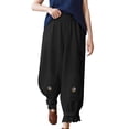 thumbnail image 3 of TaTaai Womens Summer Trim Harem Pants with Pockets Elastic Waist Loose Plus Size Stretchy for Daily Casual Beach, 3 of 6