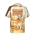 thumbnail image 2 of Welcome Fall Soft Coated Wheaten Terrier Cozy Autumn Field Pumpkins Leaves Hawaiian Shirt Breathable Summer Unisex Merch Wheatie Dog Lover - 12013, 2 of 6