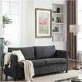 thumbnail image 4 of JERFIT Convertible Sofa Bed with Mattress, 2-in-1 Sleeper Couch for Small Spaces, Retro Modern Design, Gray Fabric for Living Room, Bedroom or Apartment, 4 of 10
