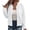 White, variant on Chiccall Women's Zip‑Up Bomber Jacket, Long‑Sleeve Cropped Casual Outerwear, Lightweight Fashion Short Coat Gray M