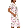 thumbnail image 6 of Jamicy Womens Summer Dresses Casual Zipper Robes Short Sleevele Bathrobes Lightweight Knee Length Housecoat with Pockets Nightgown Soft Pajama Dress, 6 of 6