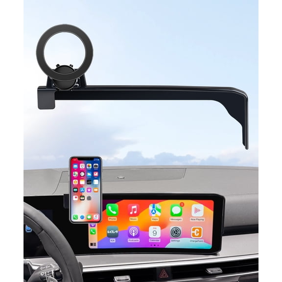 MaserWeller Car Phone Holder for 2024-2026 KIA Sorento Accessories 12.3-Inch Screen Fixed Clip, 360° Rotation Phone Mount Compatible with MagSafe, Cell Phone Holder Does Not Affect Air Vent