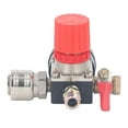 thumbnail image 3 of Kit de Régulateur de Pression de Compresseur d'Air en Fonte avec Manomètre 0-180PSI, Valve 4 Voies, Ports NPT 1/4 Pouce, Raccords Style Européen, Bouton de Réglage en Plastique et Ruban PTFE pour Outils Pneumatiques – Débit Précis, 3 of 6