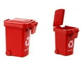 thumbnail image 7 of AYYUFE 3Pcs Bright Color Kids Push Toy Plastic Vehicles Garbage Truck Trash Cans, 7 of 7