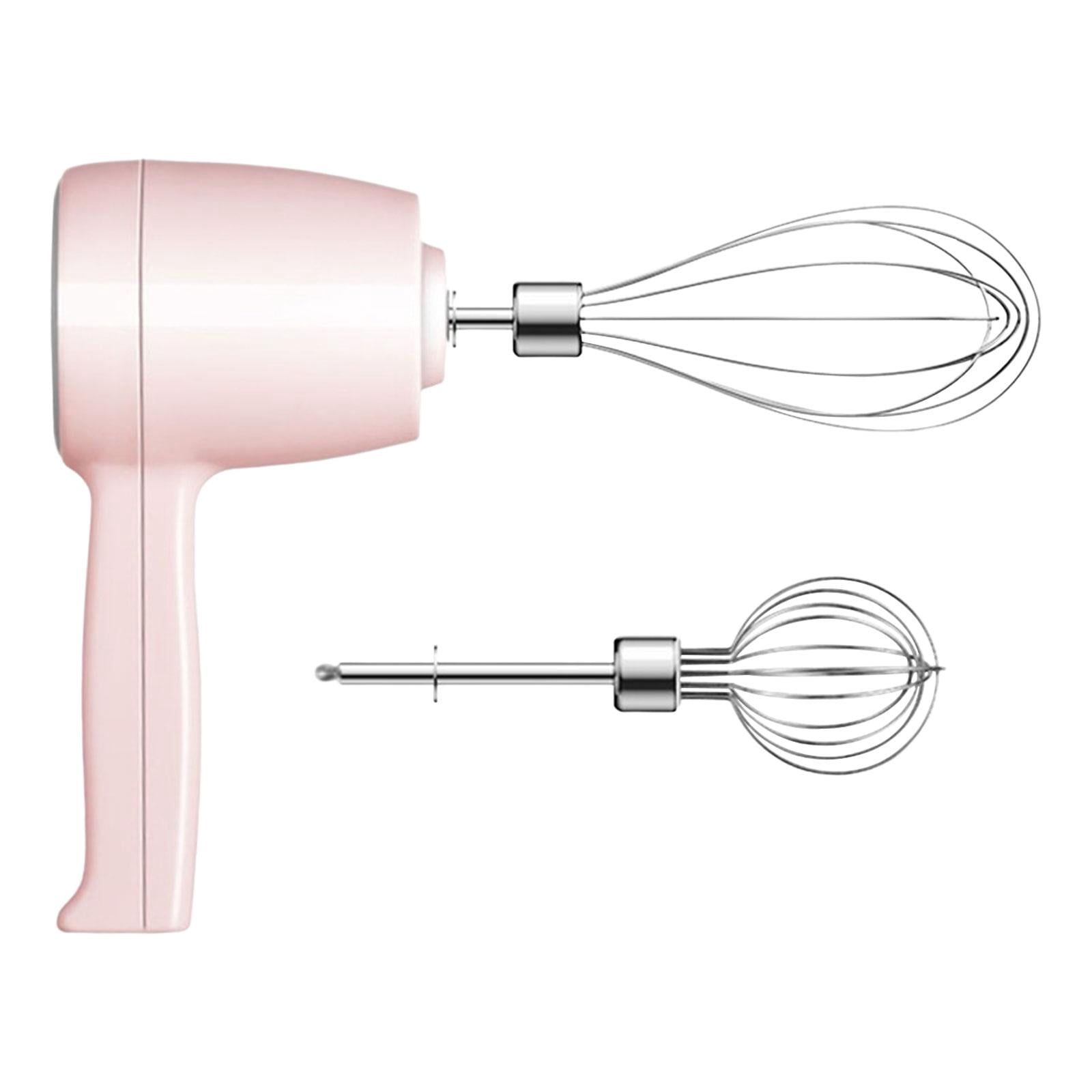 Fiocias Hand Mixer Electric Food Mixer Stable Lightweight Electric Food Blender Handheld Pink