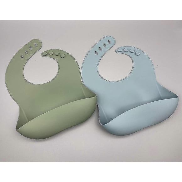 Silic Bibs Set Of 2, Bpof Soft Durable Adjable Silic