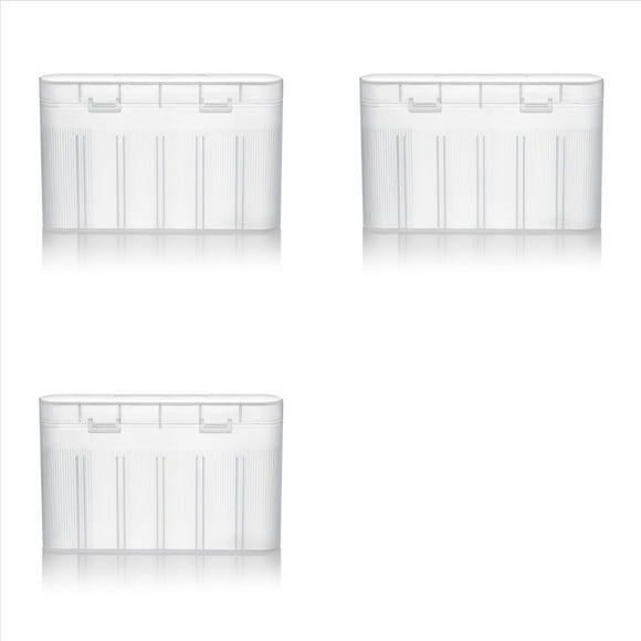 3X Caja de Almacenamiento Impermeable para Pilas AA y AAA 18650, Estuche Protector Portátil, Organizador para 6 Pilas 18650