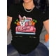 thumbnail image 1 of Camiseta informal de algodón con estampado gráfico de Feliz Pascua para mujer, cuello redondo, suave y transpirable, para uso diario, para adultos, hombres, mujeres, adolescentes, jóvenes y tiempo lib, 1 of 5