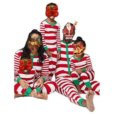 

Gwiyeopda Christmas Family Matching Pajamas Reindeer Romper Long Sleeve One Piece Jumpsuit for Adult Kids Baby