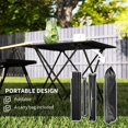 thumbnail image 4 of Outsunny Folding Camping Table, Portable Picnic Table with Carry Bag, Black, 4 of 10