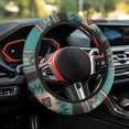 thumbnail image 7 of Renewold Southwest American Tribal Pink Teal Car Steering Wheel Cover for Women Men, 15 Inch Soft Neoprene Stretch Anti-slip Washable Car Accessories Universal Fit for Sedans SUV, 7 of 7