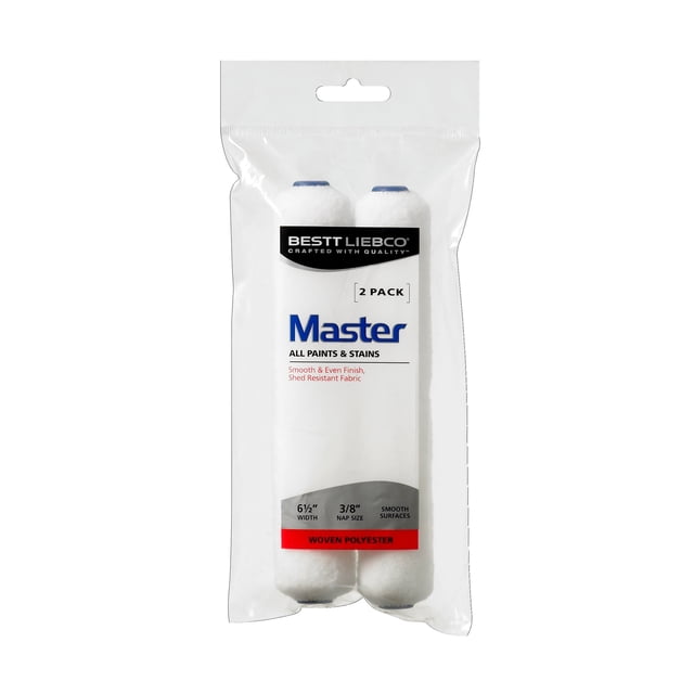 Funda para rodillo de pintura Bestt Liebco, 3/8 pulgadas, paquete de 2