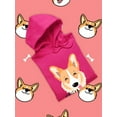 thumbnail image 3 of Stay Cute Happy Corgi Dog Hoodie Women -Image by Shutterstock, Female XX-Large, 3 of 4