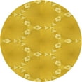 thumbnail image 1 of Ahgly Company Machine Washable Indoor Round Transitional Gold Yellow Area Rugs, 7' Round, 1 of 7