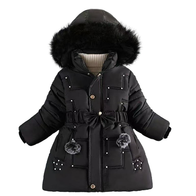 Esaierr 3-10Y Girls Winter Jacket for Toddler Kids Mid