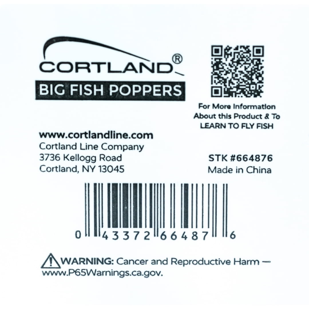 Cortland Fairplay Big Fish Bass Poppers, 2 Count, 664876
