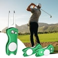 thumbnail image 2 of Herramienta de reparación de divots de golf Uxcell [1PCS] - Soporte de herramienta de divot plegable con marcador de bola magnético - [Verde] Tenedores verdes, 2 of 7