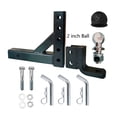 thumbnail image 2 of 10" Adjustable 4 Level Trailer Drop Hitch Ball Mount Tow For 2" Receiver With 50mm Ball RV Parts Camper Caravan Accessories ,Corrosion Resistance, 2 of 7