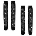 thumbnail image 2 of Gustave 2 Pairs Women Thigh High Socks Over the Knee Leg Warmer Fashion Boot Socks Halloween Stocking Spider Web Pattern, 2 of 6