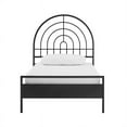 thumbnail image 2 of Contemporary Arch Shape Metal Twin Bed - Black, 2 of 6