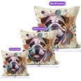 thumbnail image 4 of Bulldog Portrait Watercolor Vintage Retro Styles Pillow Cushion Double Sided Dog Lover Gifts Idea Throw Pillow - 00001, 4 of 4