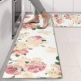 thumbnail image 2 of Kitchen Rugs Sets Of 2,Pioneer Flower Floral Print Pattern Anti Fatigue Kitchen Mat Rugs Non Slip Washable,Decorative Kitchen Floor Mats for Kitchen,Sink,Laundry,17"X47", 2 of 5
