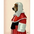 thumbnail image 2 of Fab Funky 26x32 Gold Ornate Wood Framed with Double Matting Museum Art Print Titled - Basset Hound Judge Portrait, 2 of 4